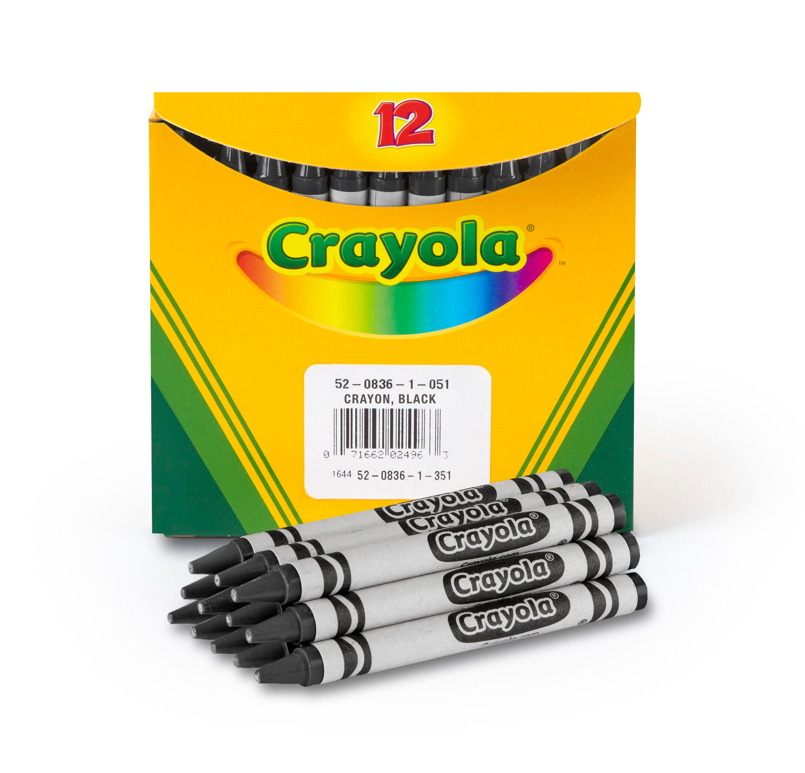 新発売の Crayon Single-Color Regular Crayola Refill, 12 of Pack Black, クレヨン